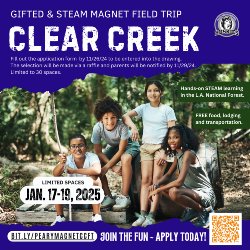 Exciting Opportunity: Clear Creek Field Trip!