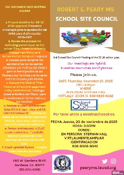 Please join us for our November SSC 2025 Meeting.